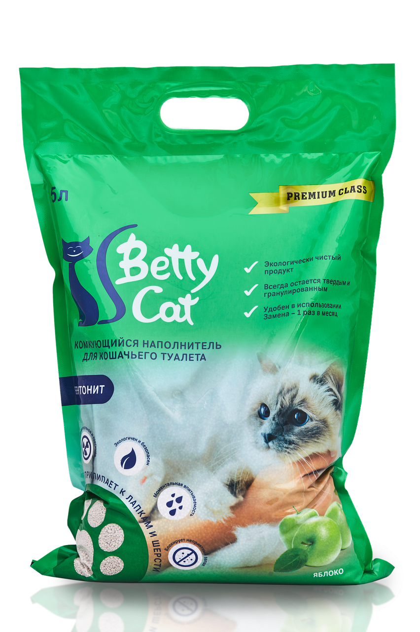 Комкующийся наполнитель Betty Cat (с ароматом яблока)