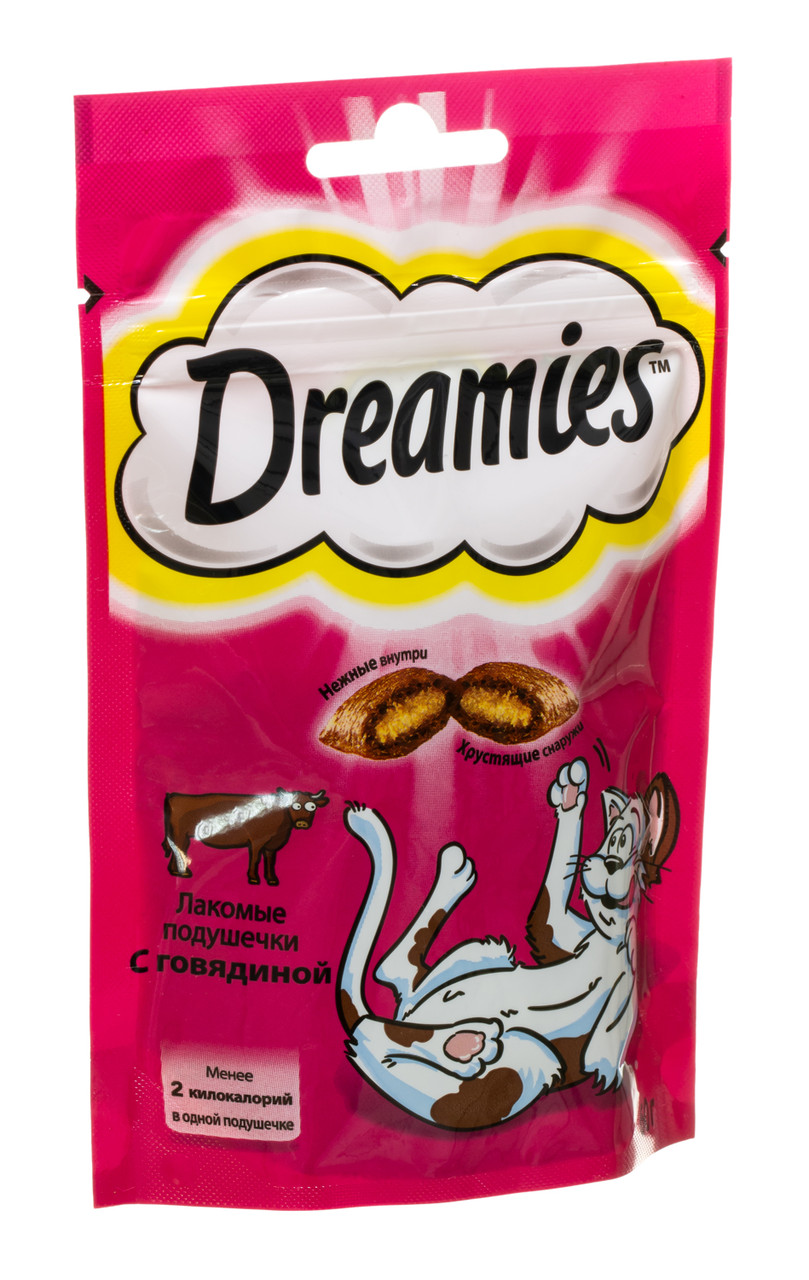Dreamies "Лакомые подушечки" для кошек Говядина