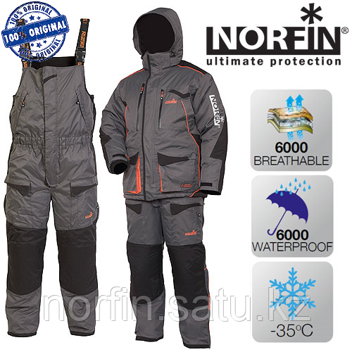 Костюм для зимней рыбалки Norfin DISCOVERY GRAY р.XL (54-56) темп.-35С