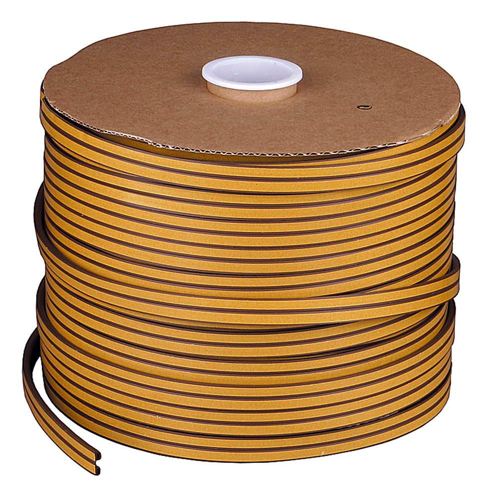 Уплотнитель для окон и дверей резиновый коричневый D 9х6 мм, 40 м