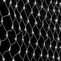 Гирлянда светодиодная "Сетка" - 3Х2 метра, 240 лампочек, белый свет, мерцает, для улицы и помещений