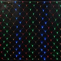 Гирлянда светодиодная "Сетка" - 1.5Х1.5 метра, разноцветная, мерцает