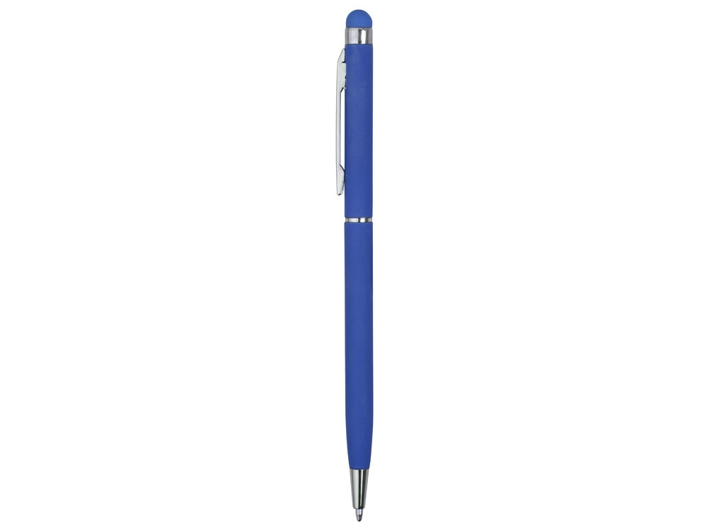 Ручка-стилус шариковая Jucy Soft с покрытием soft touch, синий - фото 3 - id-p70027395
