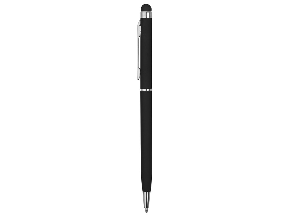 Ручка-стилус шариковая Jucy Soft с покрытием soft touch, черный - фото 3 - id-p70027396