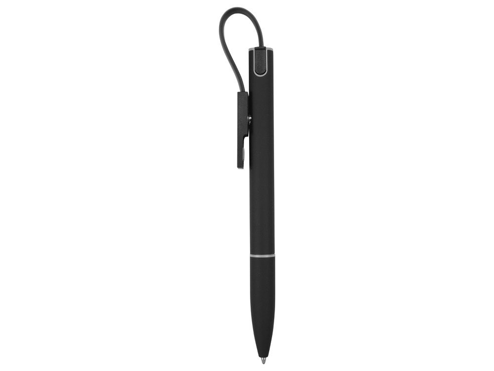 Ручка шариковая с кабелем USB, черный - фото 3 - id-p70027418