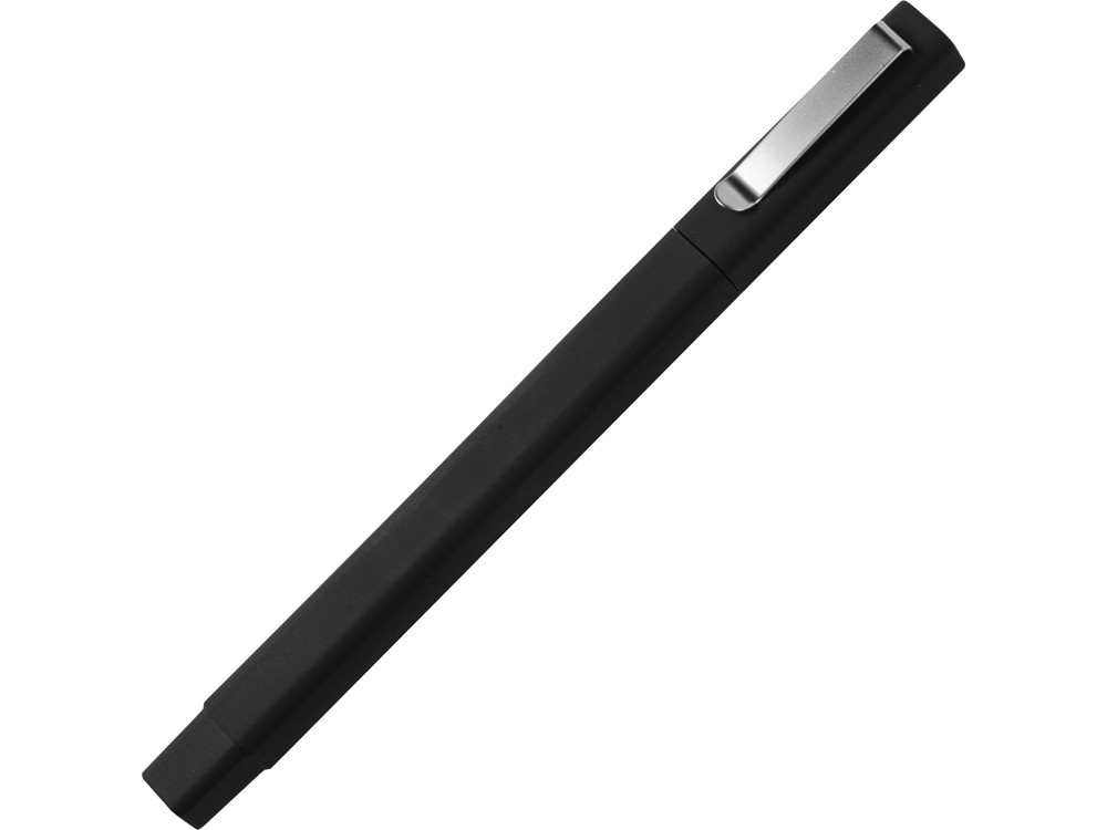 Ручка шариковая пластиковая Quadro Soft, квадратный корпус с покрытием софт-тач, черный - фото 1 - id-p70027440