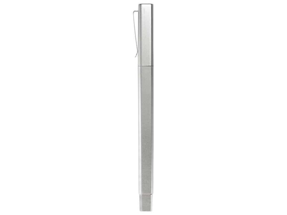 Ручка шариковая пластиковая Quadro, квадратный корпус, серебристый - фото 4 - id-p70027441