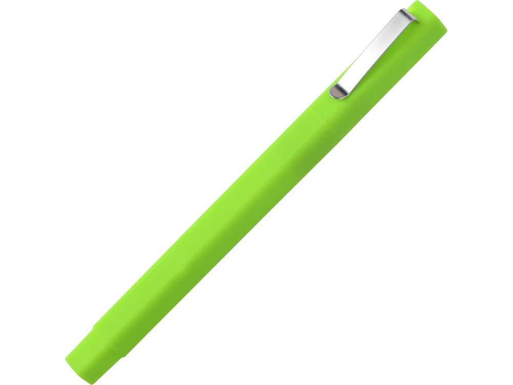 Ручка шариковая пластиковая Quadro Soft, квадратный корпус с покрытием софт-тач, зеленое яблоко - фото 1 - id-p70027444