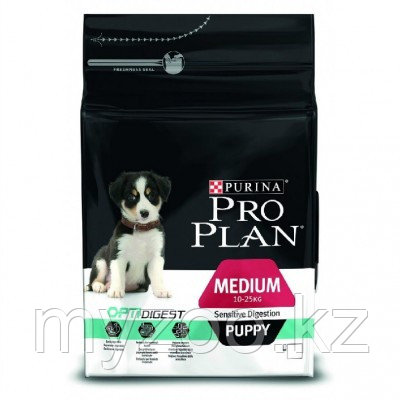 Pro Plan Medium Puppy Sensitive Digestion, корм для щенков с чувствительны пищеварением, ягненок/рис, уп. 12кг
