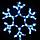 Новогодняя светодиодная фигура "Снежинка" - 40 х 40 см (дюралайт, синий цвет ), фото 2