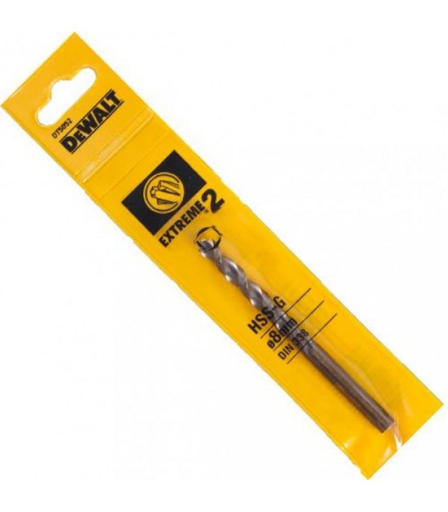 Сверло по металлу 8x117х72мм HSS-G DeWalt EXTREME DT5052