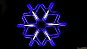 Новогодняя светодиодная фигура "Снежинка" - 40 х 40 см (дюралайт, синий цвет)