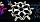 Новогодняя светодиодная фигура "Снежинка" - 60 х 60 см (Флекс -неон), фото 3