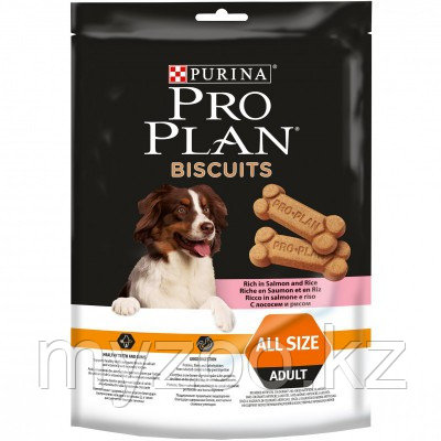 Pro Plan Biscuits Печенье с лососем, лакомство для собак всех пород 400гр