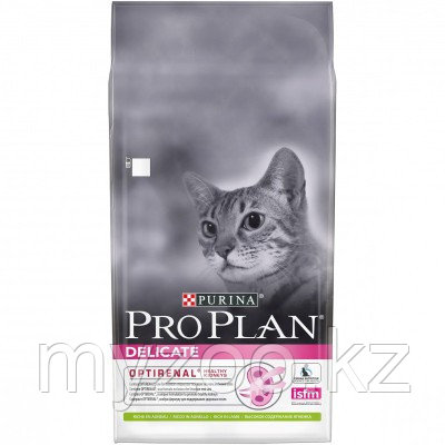 Pro Plan Delicate, корм для кошек с чувствительным пищеварением, с ягненком, уп. 400гр.