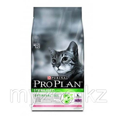 PRO PLAN STERILISED, Про План Стерилизид, для стерилизованных котов и кошек с лососем, уп 1,5 кг.