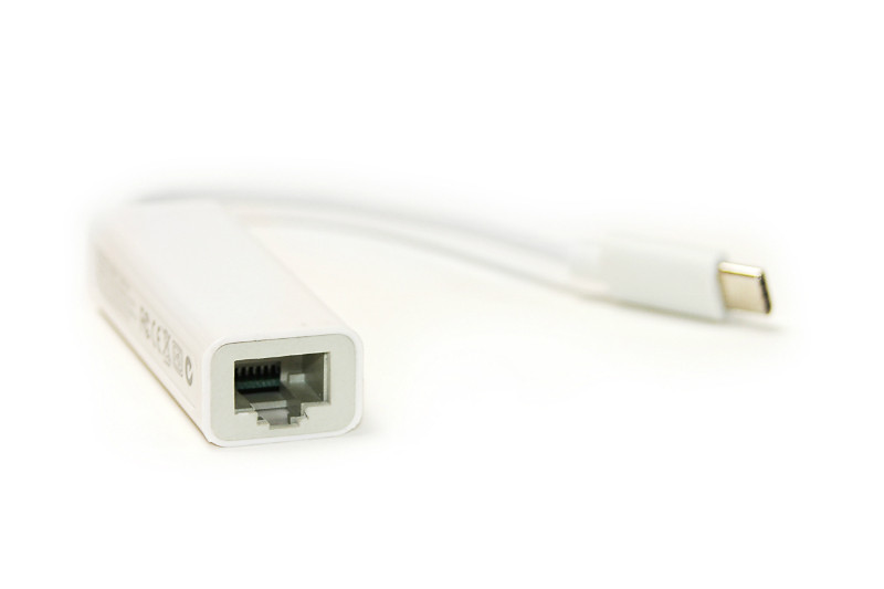 Kабель PowerPlant USB Type C - RJ45, 12cm