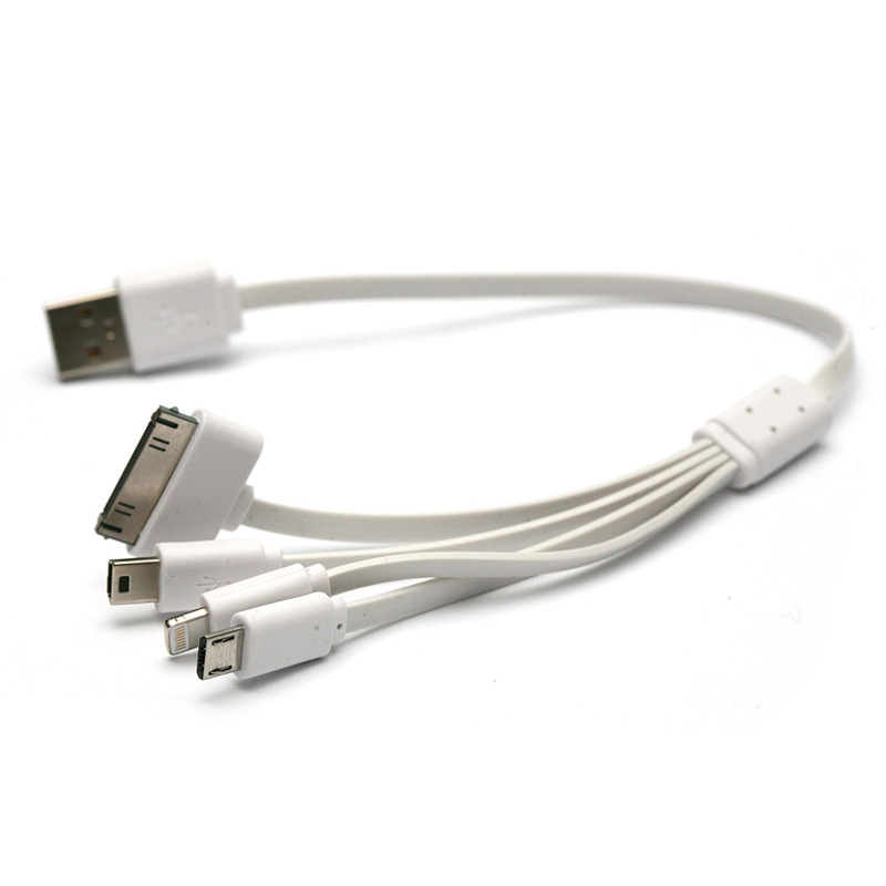 Kабель PowerPlant универсальный USB 2.0 AM - Mini, Micro, Lightning, I-Pod, 0.3м