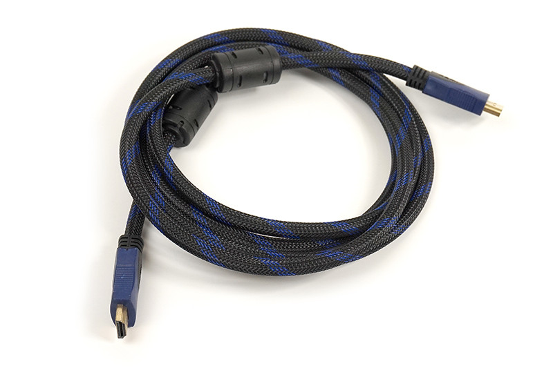 Видeo кабель PowerPlant HDMI - HDMI, 2м, позолоченные коннекторы, 1.4V, Nylon, Double ferrites