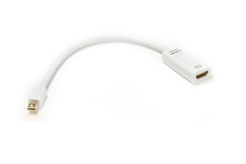 Кабель-переходник PowerPlant mini DisplayPort - HDMI, 0.15m, 1.4V
