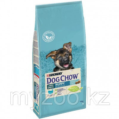 Dog Chow Puppy Large Breed, 14 кг Дог Чау корм для щенков крупных пород с индейкой