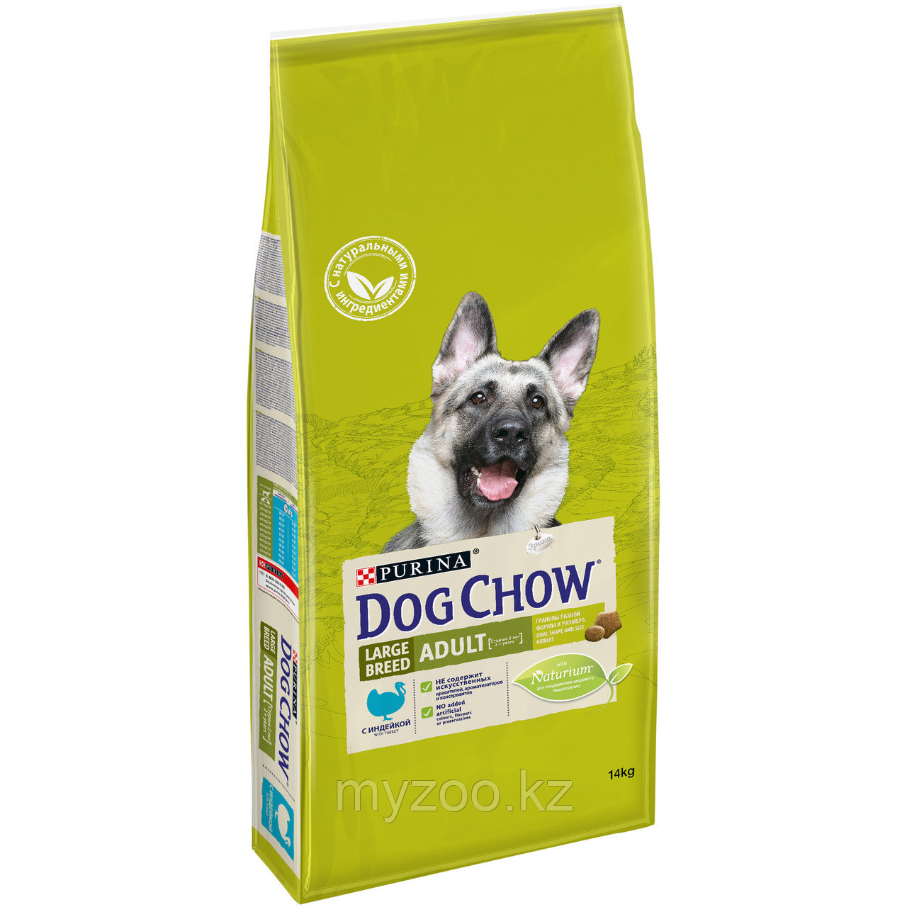 Dog Chow Adult Large, 14 кг Дог Чау корм для взрослых собак крупных пород с индейкой