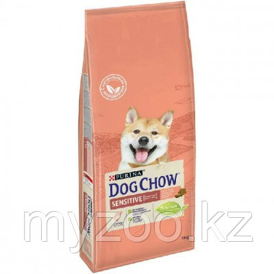 Dog Chow SENSITIVE для собак с чувствительным пищеварением с лососем и рисом,14кг