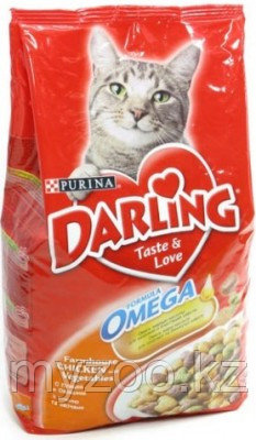 Darling, Дарлинг курица с овощами, сухой корм для кошек, уп. 10 кг
