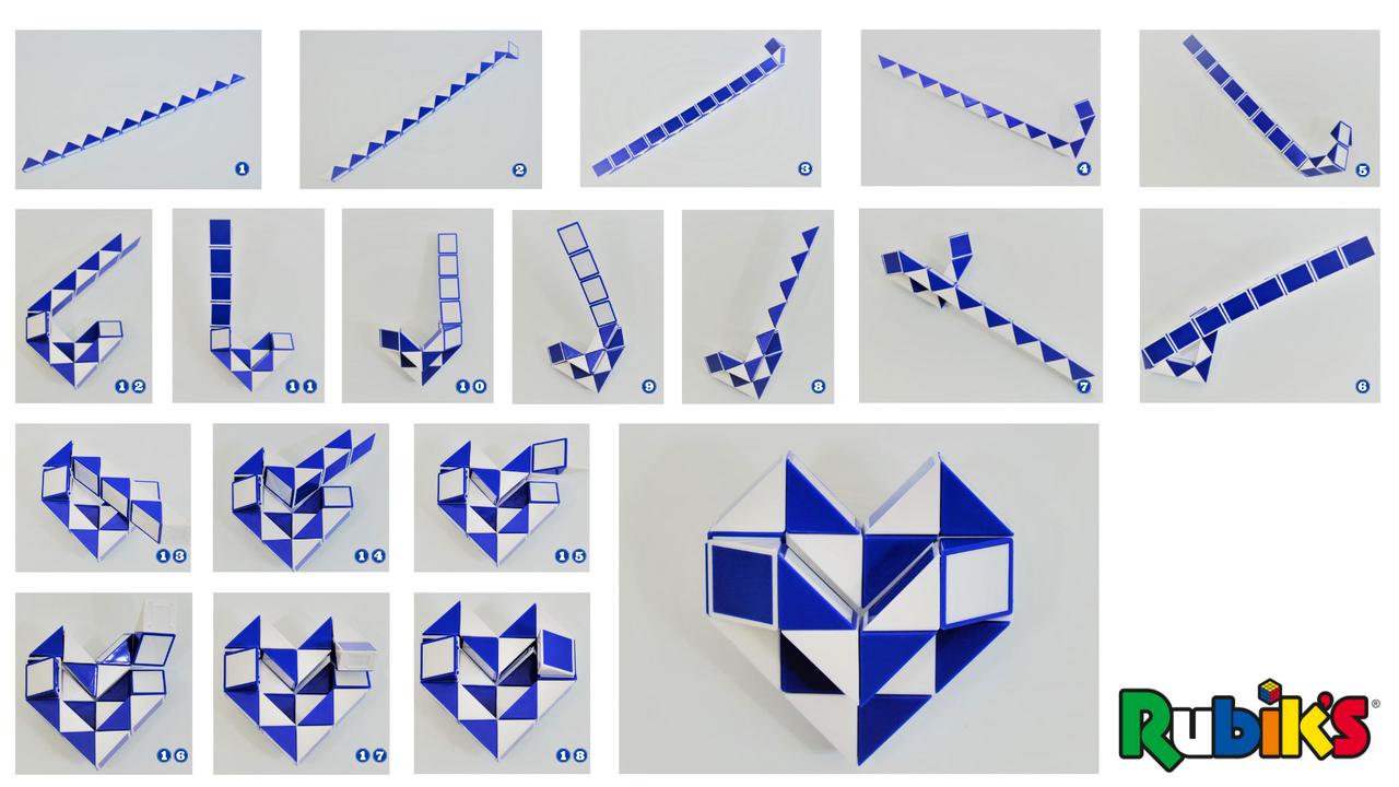 Головоломка Magic Snake Cube 24 элемента красный/белый - фото 5 - id-p70035728