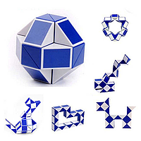 Головоломка Magic Snake Cube 24 элемента синий/белый