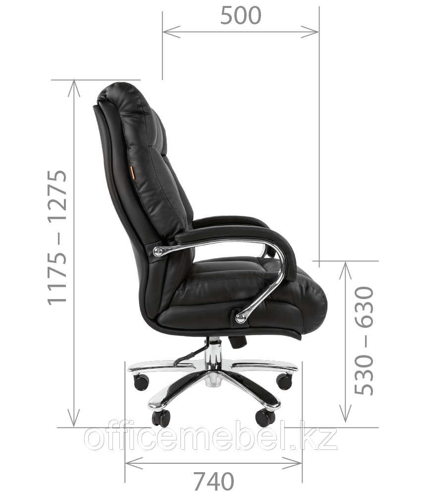 Кресло офисное для руководителя кожа натуральная CHAIRMAN 405 - фото 4 - id-p70036225