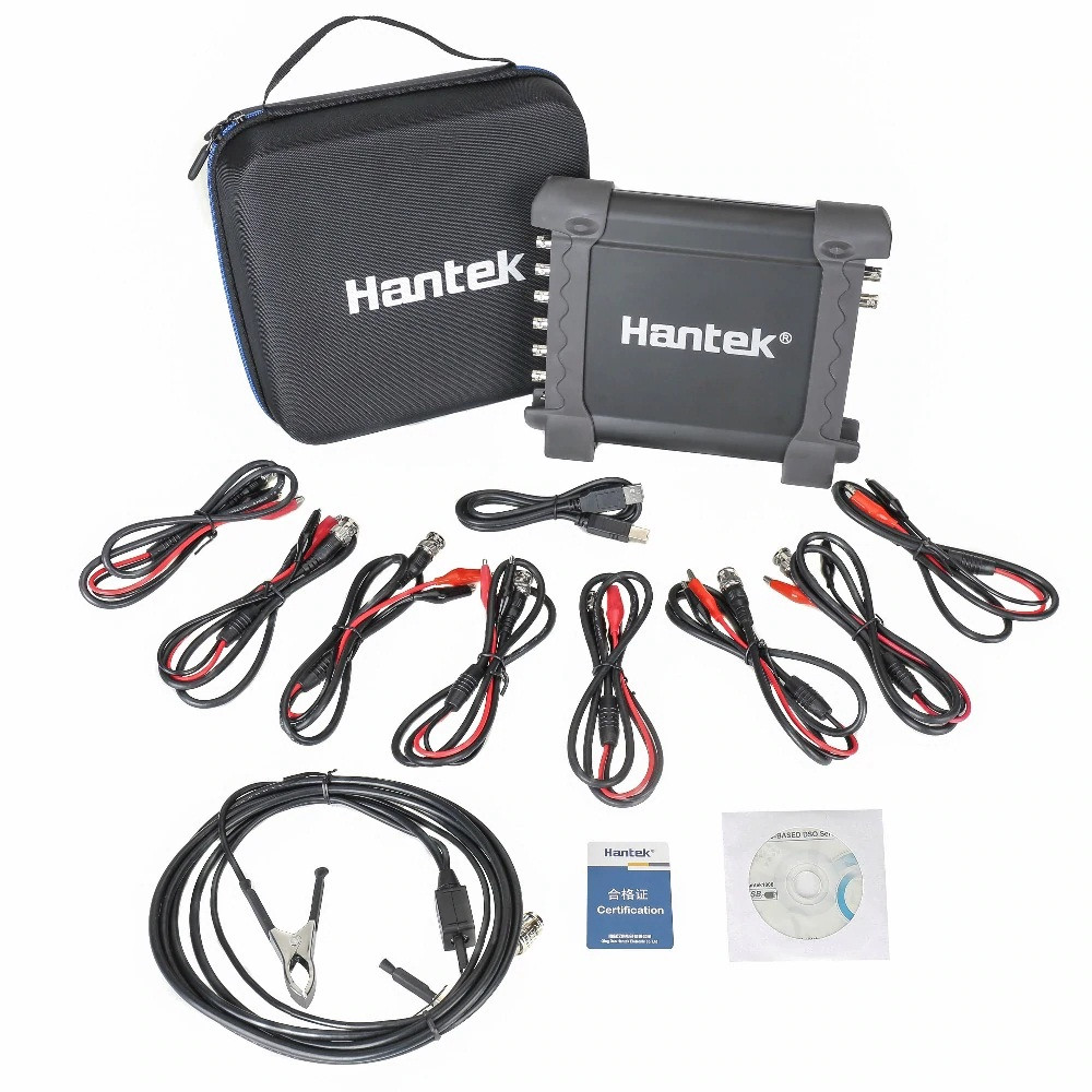 Автомобильный 8 - канальный USB осциллограф, генератор сигналов Hantek 1008c с зондом зажигания HT25 - фото 1 - id-p70037418