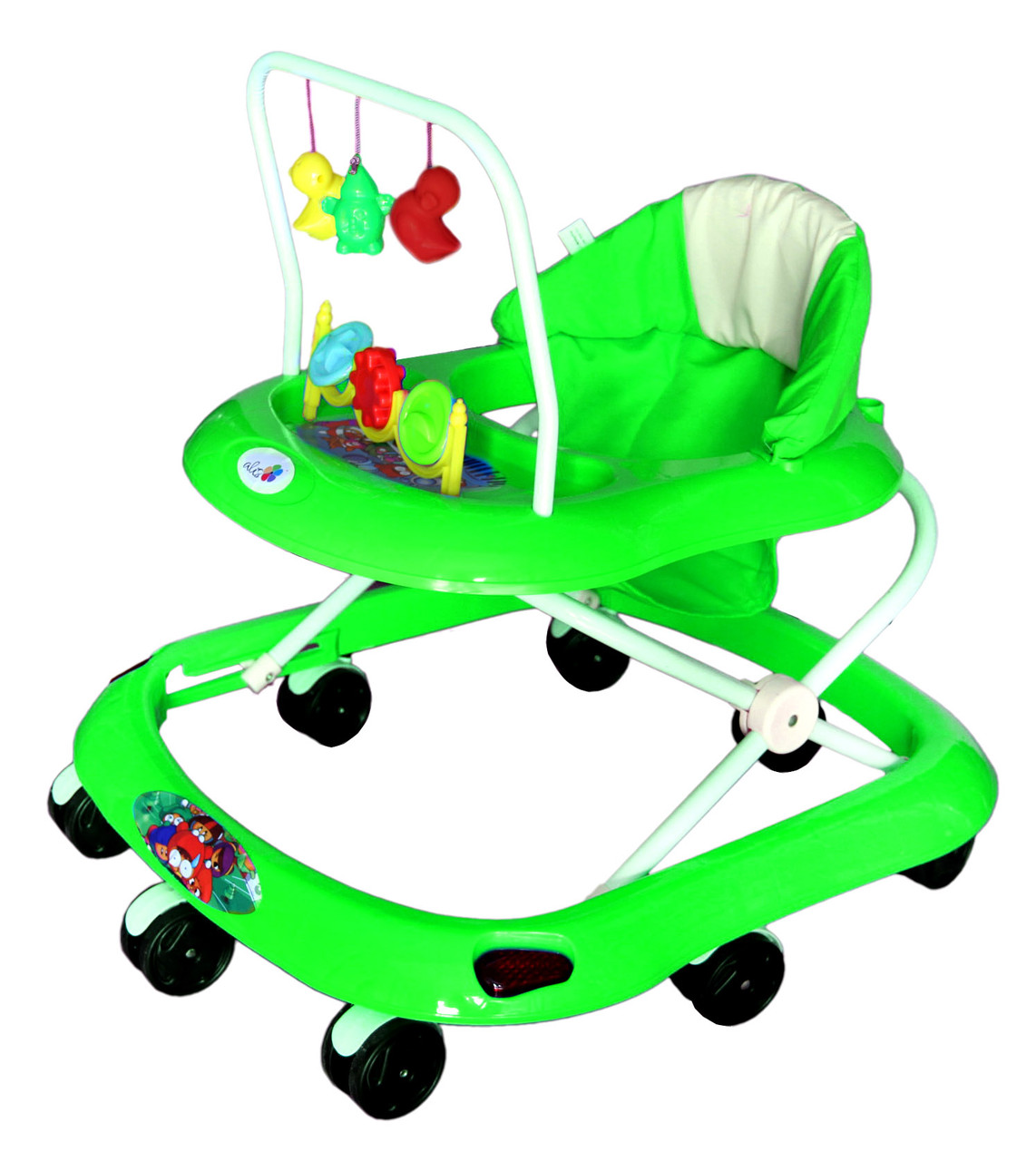BAMBOLA Ходунки СЧИТАЛКА (8 колес,игрушки,муз) 6 шт в кор (62*53*60) GREEN зеленый