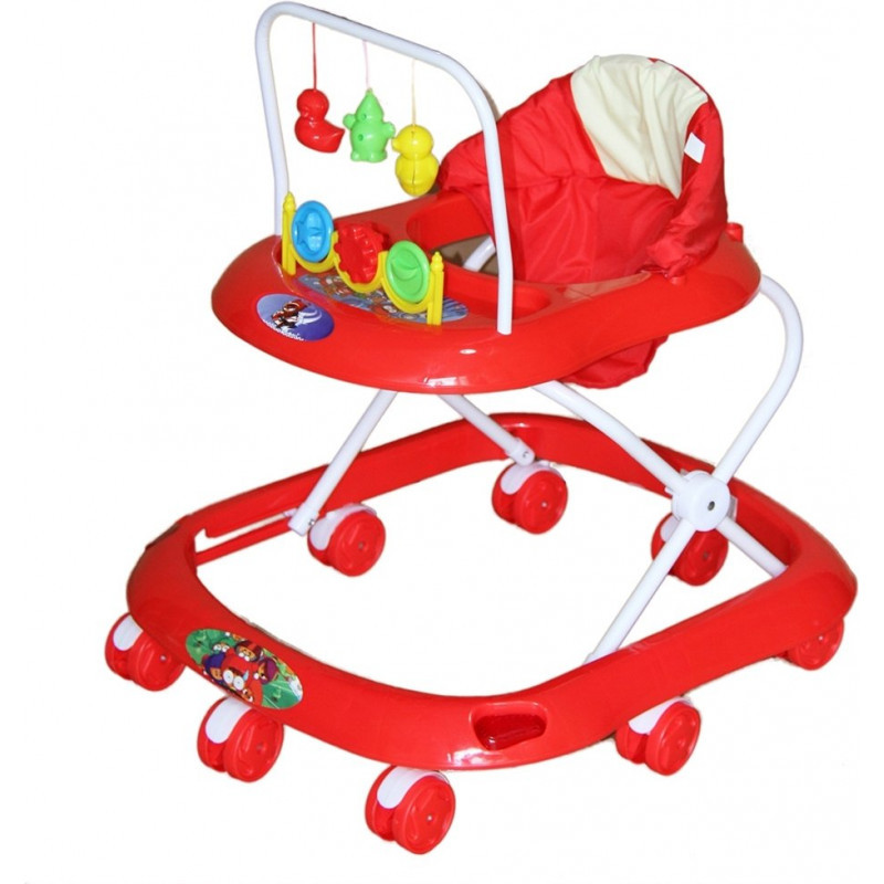 BAMBOLA Ходунки СЧИТАЛКА (8 колес,игрушки,муз) 6 шт в кор (62*53*60) RED красный