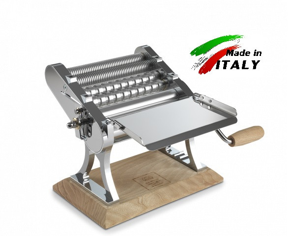 Опт-розница Marcato Design Otello 150 mm, цвет небесный хром - ясень, ручная лапшерезка - тестораскатка