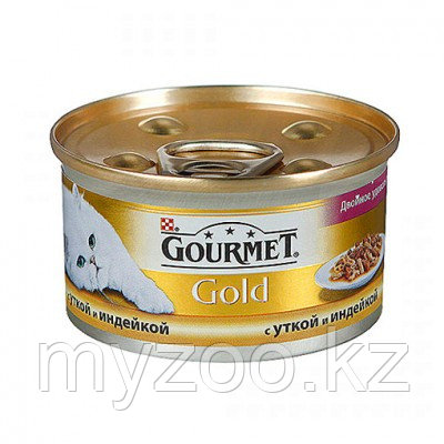 Gourmet Gold, Гурмэ Голд кусочки с уткой и индейкой, уп 24*85 гр.