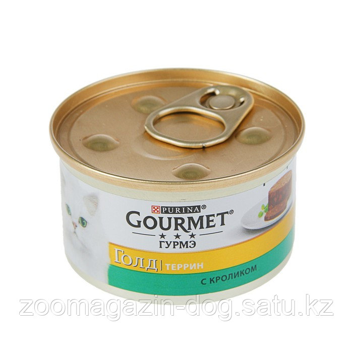 Gourmet Голд для кошек кусочки кролика в паштете по-французски, баночка 85гр.