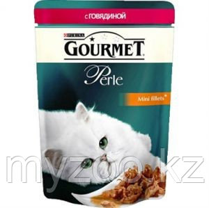 Gourmet Perle Mini Fillets Beef in Sauce, Гурмэ Перл нежные кусочки с говядиной в соусе, уп. 24*85 гр.
