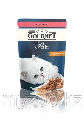 Gourmet Perle Mini Fillets Salmon in Sauce, Гурмэ Перл нежный кусочки лосося в соусе, уп.24*пауч 85 гр.