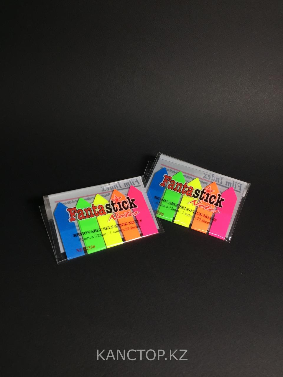 Пластиковые закладки для заметок FANTASTICK, разноцветные.