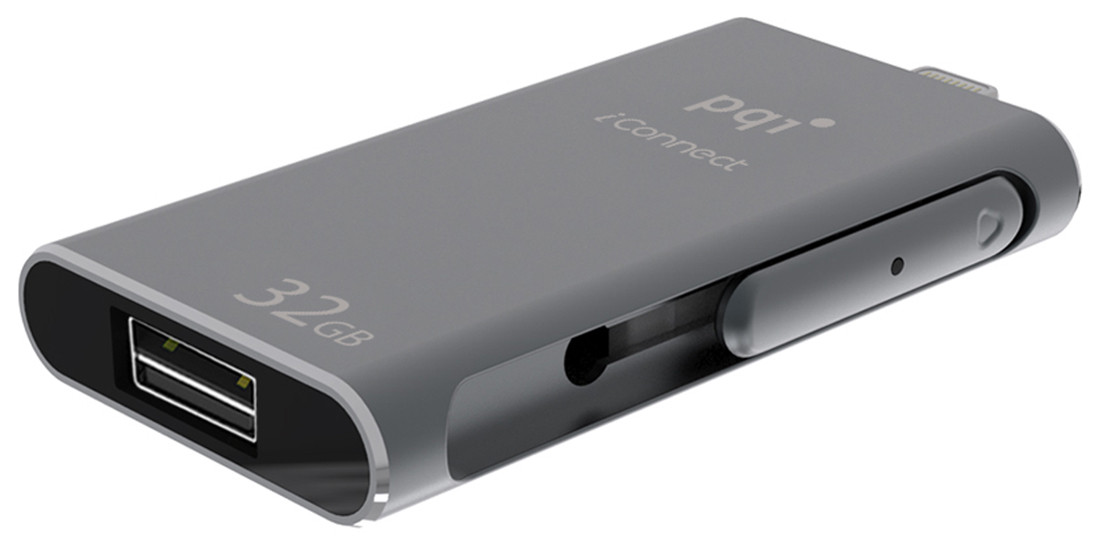 USB Флеш для Apple PQI iConnect 001 6I01-032GR2001 32GB Серый - фото 1 - id-p70071858