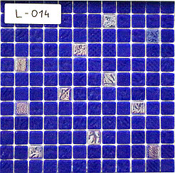 Перламутровая мозаичная плитка сине-серебристый