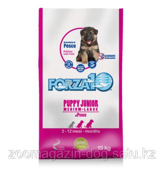 Forza10 MEDIUM/LARGE PUPPY&JINIOR Pesce для щенков средних/крупных пород с рыбой, 15кг.