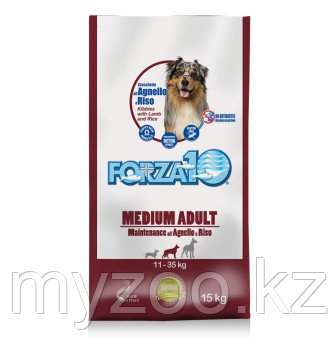 Forza10 Maintenance medium, Форца10 с ягненком и рисом для средних и крупных пород, уп. 12,5 кг.