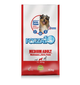 Forza10 Medium Maintenance cerpat, Форца10 корм из оленины с картофелем для собак средних пород, уп. 15кг.