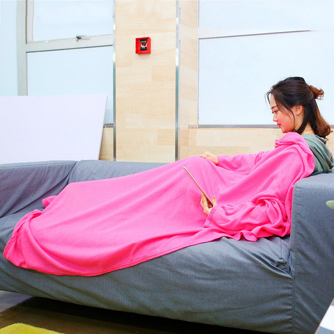 Одеяло/плед/халат с рукавами Снагги Бланкет {Snuggie Blanket} (Розовый)