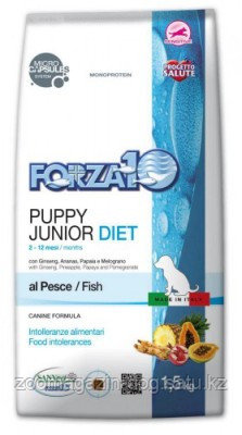 Forza10 PUPPY&JUNIOR DIET Pesce диетический корм для щенков с рыбой, 1.5кг.