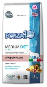 Forza10 MEDIUM ADULT DIET Agnello диетический корм для собак средних пород с ягненком, 12кг.