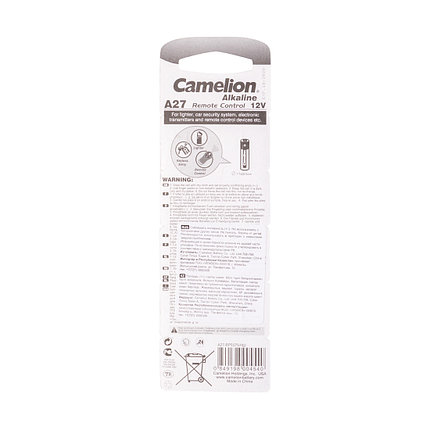 Батарейка Camelion A27-BP5 12V, фото 2