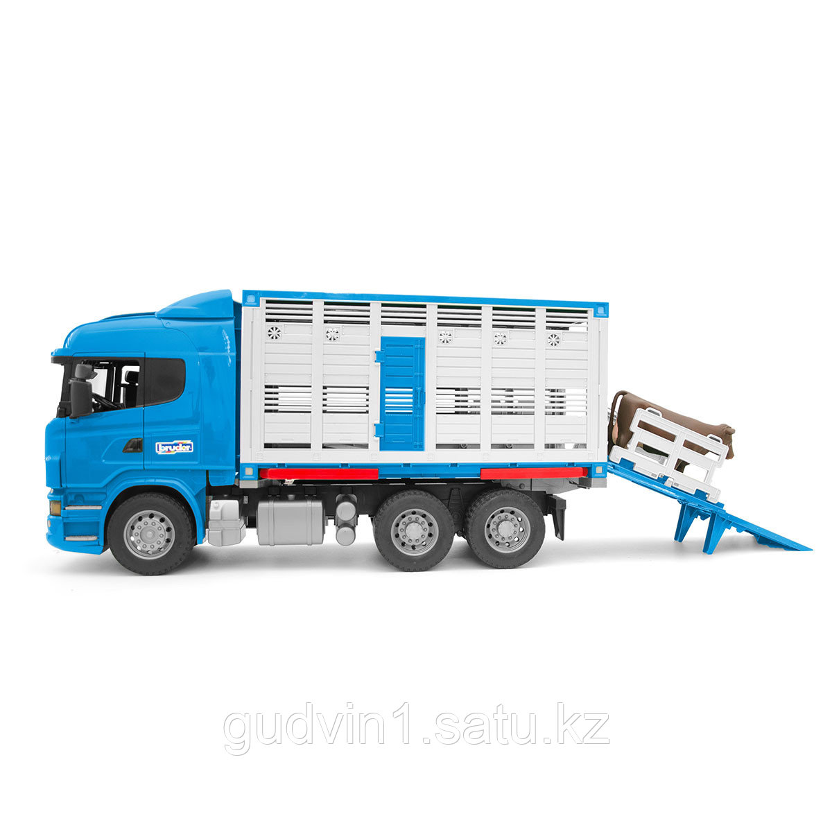 Фургон Bruder Scania для перевозки животных, с коровой 03-549